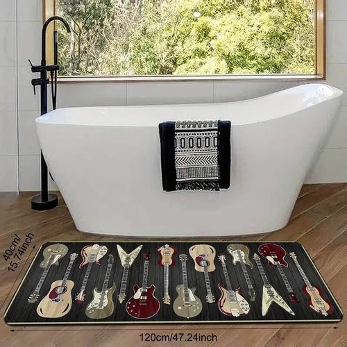 Guitar rug runner 16x47 - 16x47, black