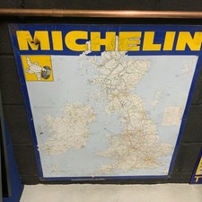 Vintage 1990's Michelin Map of Great Britain Sign, 