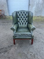 Vintage green leather - ,