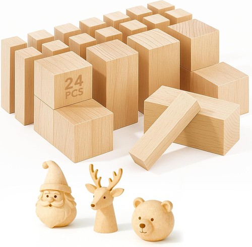 Basswood carving blocks 24pcs - basswood,