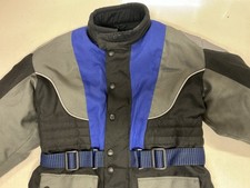 Baby Biker Kids Motorcycle Textile Jacket Blue Removable Lining (L) Rrp £69.99