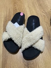 bio bio ladies leather slip on sliders made in spain uk 5