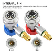 Car Air Con Connector Fits A/C Manifold Gauge Adapter R134A Low High Coupler UK