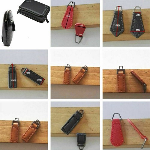 Leather zipper tag fixer - leather,