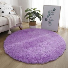 Shaggy Rugs Circular Round Rugs Tied-Dyed Solid Living Room Non-slip Mat Carpet