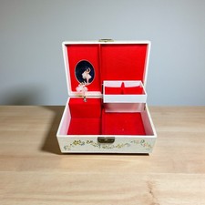 Vintage Retro Musical Jewellery Box With Ballerina - Working -