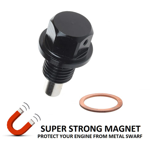 Black magnetic oil drain sump - oil,