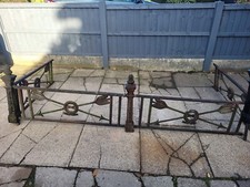 Antique Victorian Cemetery Graveyard Headstone Memorial gate railings fence