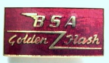 MOTORCYCLE PIN BADGE 'BSA GOLD