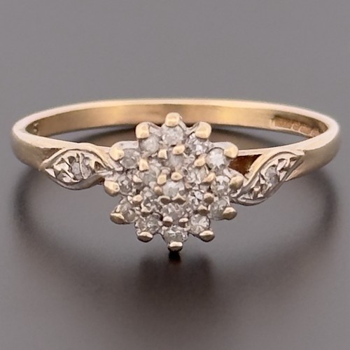 9ct yellow gold 15ct - 0.15ct, diamond