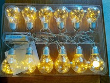 Laura Ashley Bulb String lights 12 Lights - one is Broken/Repaired - New other!