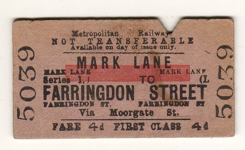 Railway ticket metropolitan - ticket,
