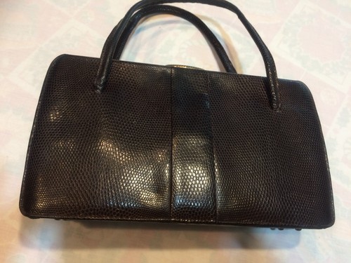 Vintage 1950s brown lizard