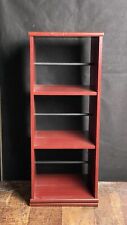 Wooden Mahogany Finish Rotating CD/DVD Storage Rack Sturdy Heavy Storage Shelves