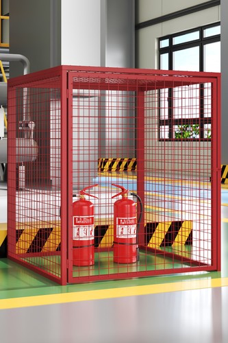 Metal safety cage lockable gas - lockable,