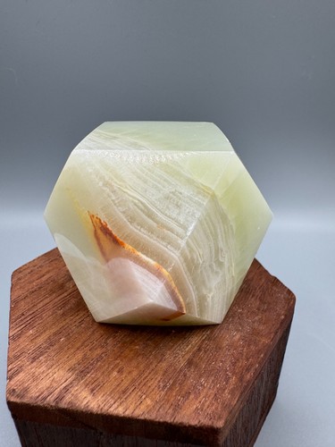 Crystal paperweight green onyx - crystal,