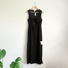 Topshop Black Towelling Midi