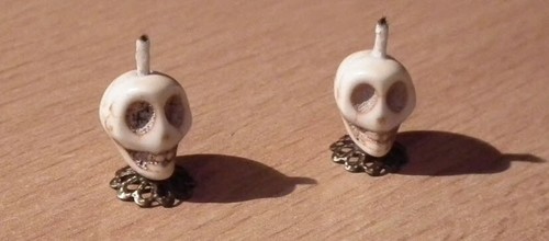 Dolls house miniature skull - house,