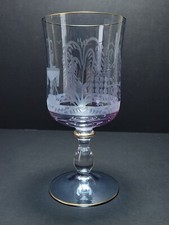 MURANO ETCHED WINE GLASS