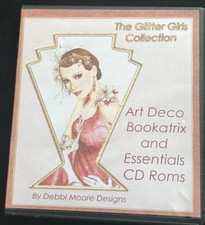 CD-ROM Glitter Girls Art Deco Bookatrix & Essentials Debbie Moore - papers tags