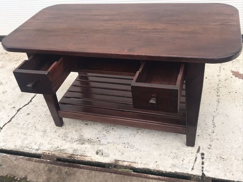 Mahogany coffee table with - mahogany,