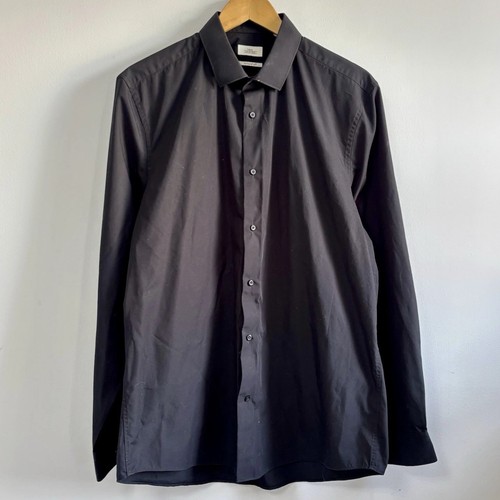 Mens black formal shirt 5 - mens, 16.5