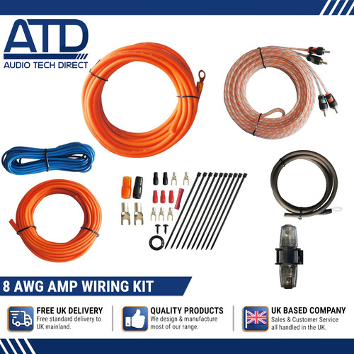 Amp wiring kit 8awg 1600w - wiring,