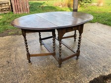 Oval drop leaf table - table, vintage