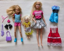 Beach Barbie and Her 2 Sisters Mattel Dolls Excellent Condition