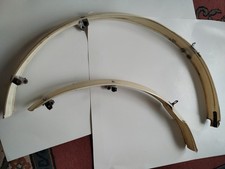 vintage cycle celluloid mudguards plastic 1930's white 27 inch wheel