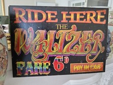 Wooden Fairground Ride Sign