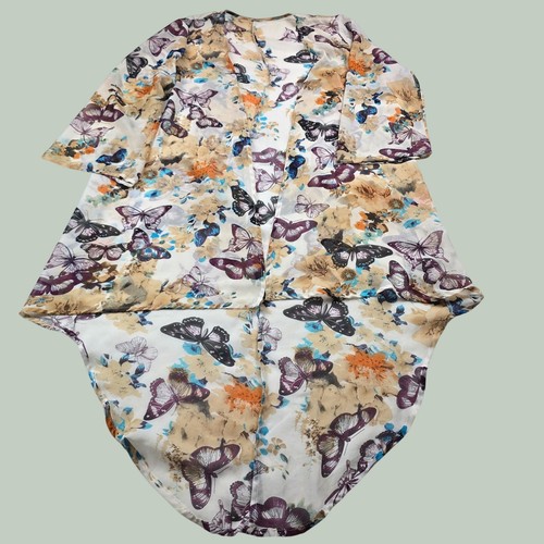 Butterfly floral kimono - butterfly, sheer