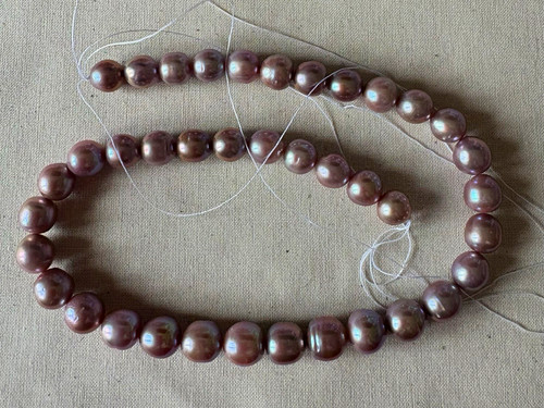 Natural purple pearl strand - purple,
