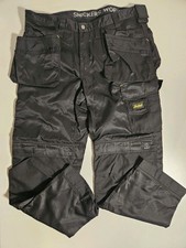 Snickers 3212 Black Holster Pockets Size 54 38w 32l Mens Work Trousers