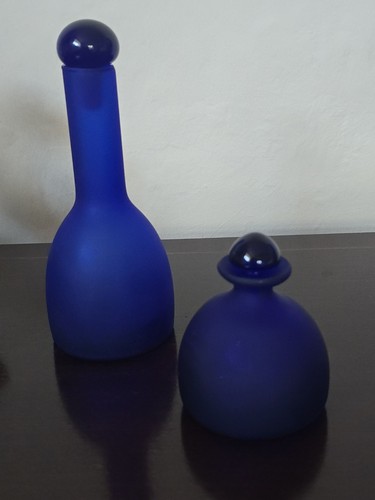 Vintage frosted cobalt blue - vintage,