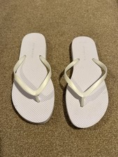 Primark White Flip Flops Size