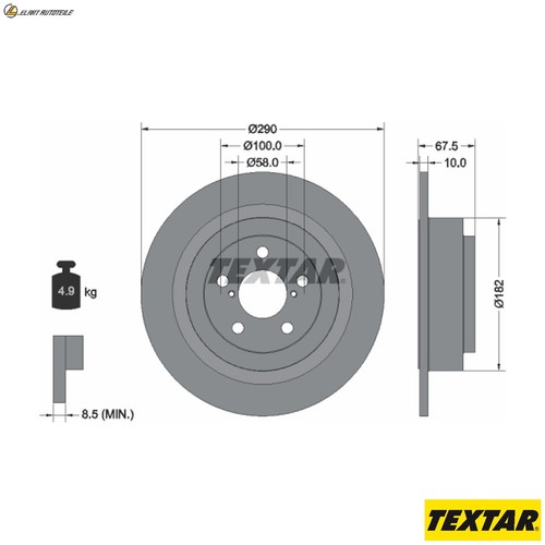 Brake discs 92158800 for - discs,
