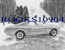 1965 Ford Mustang Side View CLASSIC CAR ART PRINT