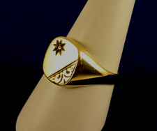 Patterned 9ct GOLD Mens