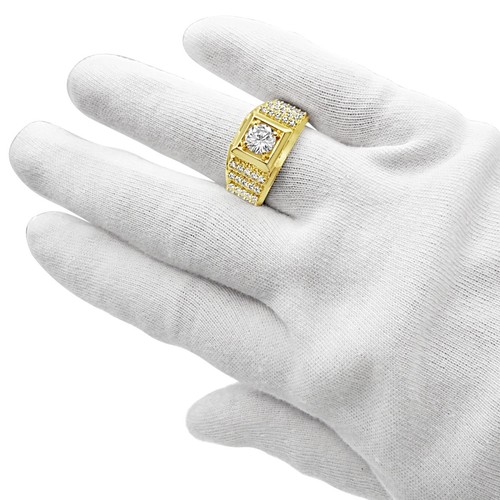 10k yellow gold signet - yellow,
