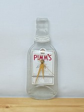 Genuine Pimm's Squashed Glass Bottle Wall Clock - Man Cave - Bar - Working 