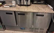 Polar G-Series 3 Door Counter Fridge with Granite Work Top 368Ltr