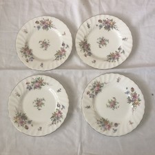Set of 4 Minton Marlow Side Plates 6" - Fine Bone China - Vintage Floral Pattern