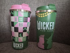 2 x Wicked For Good Greggs Pink and Green Cup / Mug - Brand New