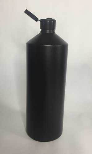 Empty 500ml black hdpe - black, plastic