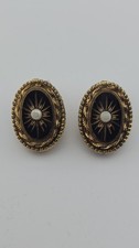 Sphinx earrings black enamel - earrings,