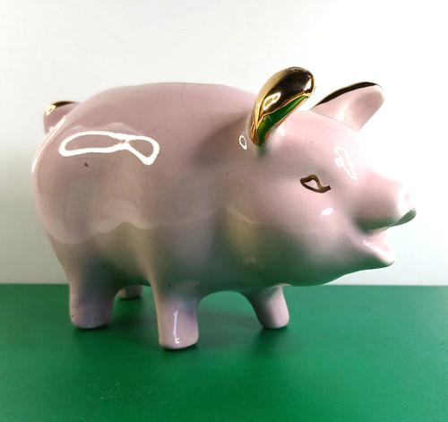 Piggy bank money box pink - money,