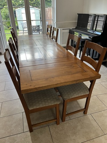 French oak dining table and - dining,