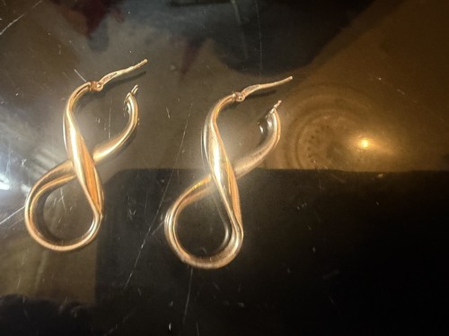 9ct gold earrings - gold,