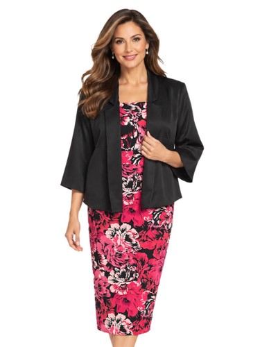 Savoir pink black - pink, floral